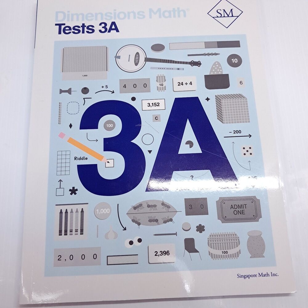 NEW Singapore Dimensions Math Tests 3A 3 A homeschool school mathematics book